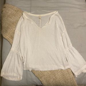 Free people “we the free” white waffle long sleeve